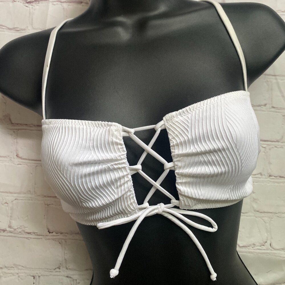 Milly Cabana White Swim Top NWT Size Medium